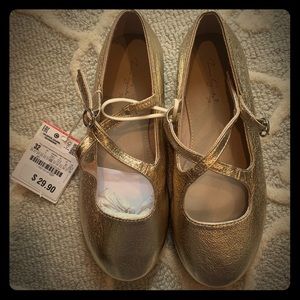 Zara gold girls shoes